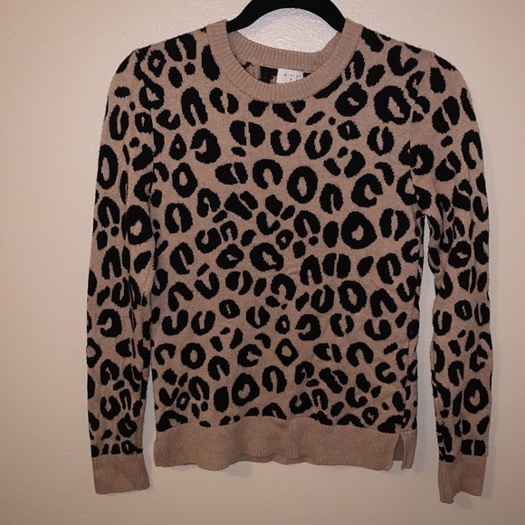 NWOT- A New Day Leopard Crewneck Sweater - Picture 1 of 6